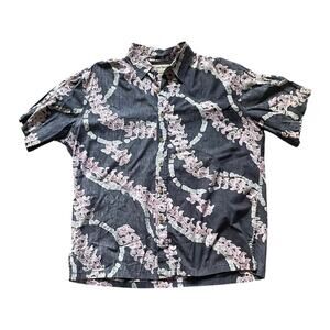 Cooke Street Mens/Teen Floral Honolulu Hawaiian Casual Button-Down Shirt Large